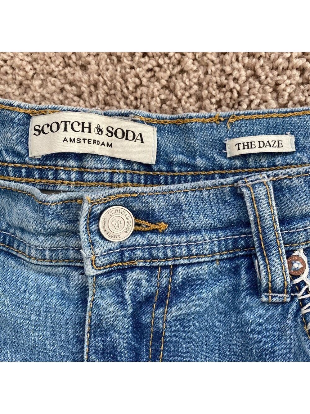 Scotch & Soda The Daze Wide Leg High Rise Jeans Blue Sz 32 - Picture 7 of 12